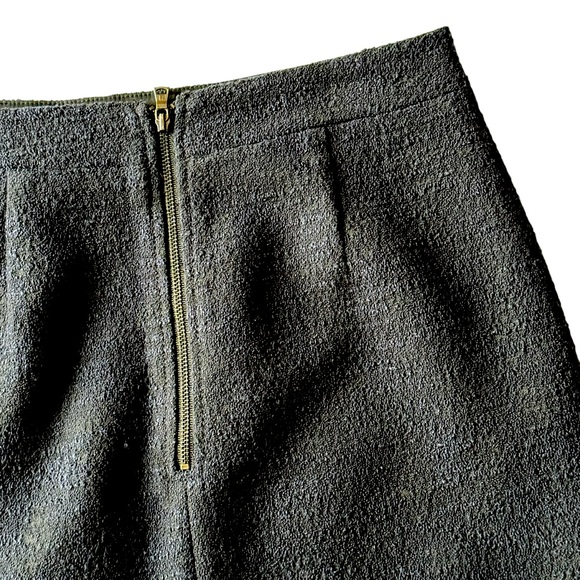 BCBG Maxazria Lizzy Black and Midnight Blue Combo Faux Wrap Textured Mini Skirt - Picture 8 of 16